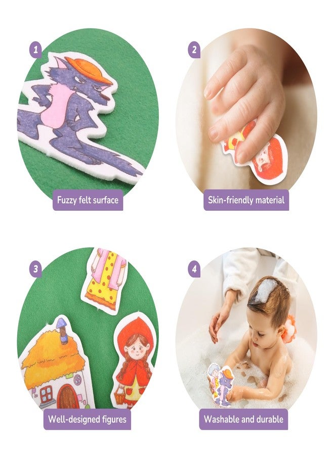 CHEFAN 4 Pack Felt Board Story Set, The Mitten, The Little Red Riding Hood, Gingerbread Man, Ugly Duckling, Precut Felt/Flannel Figure Pieces Teaching Wall for Preschool Activity Early Storytelling - Image 3